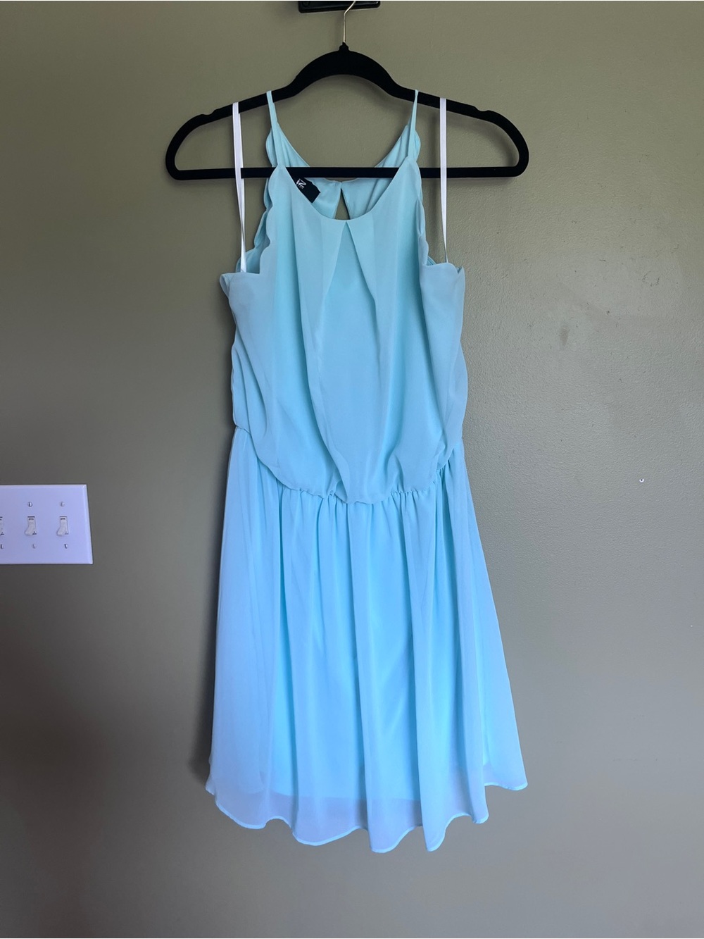 Mint Blue spring Spaghetti Strap Dress